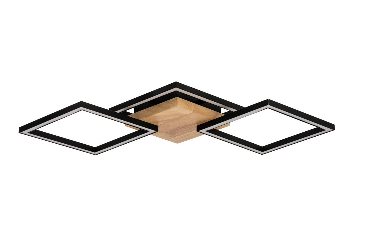 LAMPA SUFITOWA LED RIO *SBN* - kolor naturalny/czarny, Basics, tworzywo sztuczne/metal (63/27,5/5,7cm) - Novel