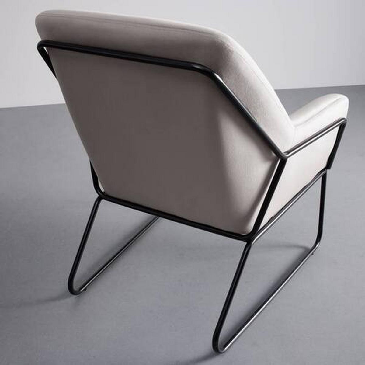 Sessel Kezia Beige Samt - Beige/Schwarz, MODERN, Textil/Metall (71/84/79cm) - Bessagi Home