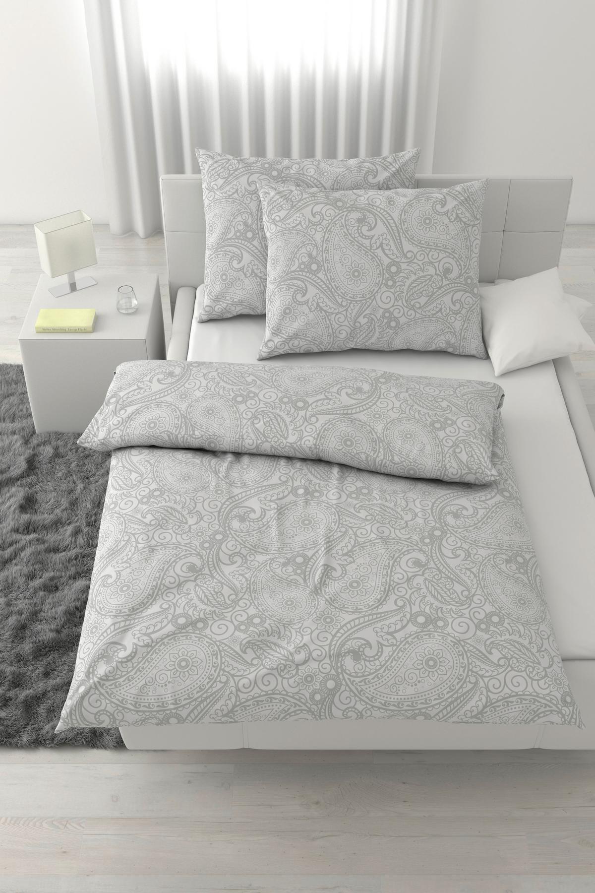 Lenjerie de pat Paisley cca. 200x220/2x50x70 cm - verde salvie, textil (200/220cm) - Mömax