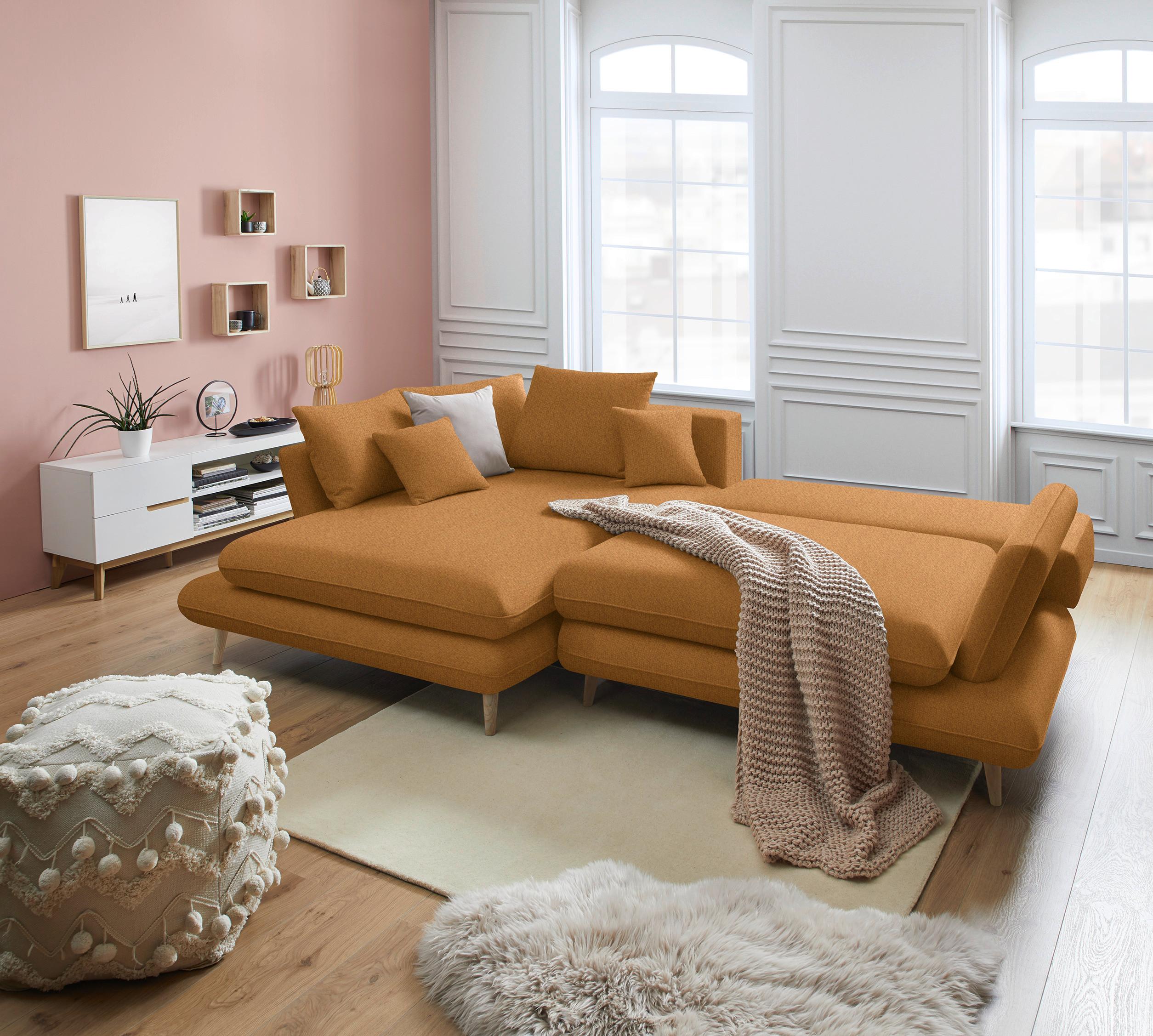 Kutna Garnitura Monte - boje senfa/prirodne boje, Romantično / ladanjski, tekstil/drvo (181/283cm) - Premium Living