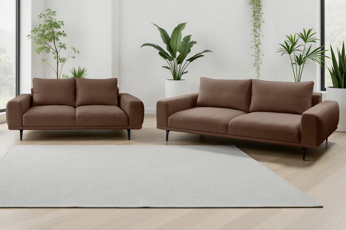 Canapea cu 2 locuri SELENE - maro, Modern, textil (202/89/115cm) - MID.YOU