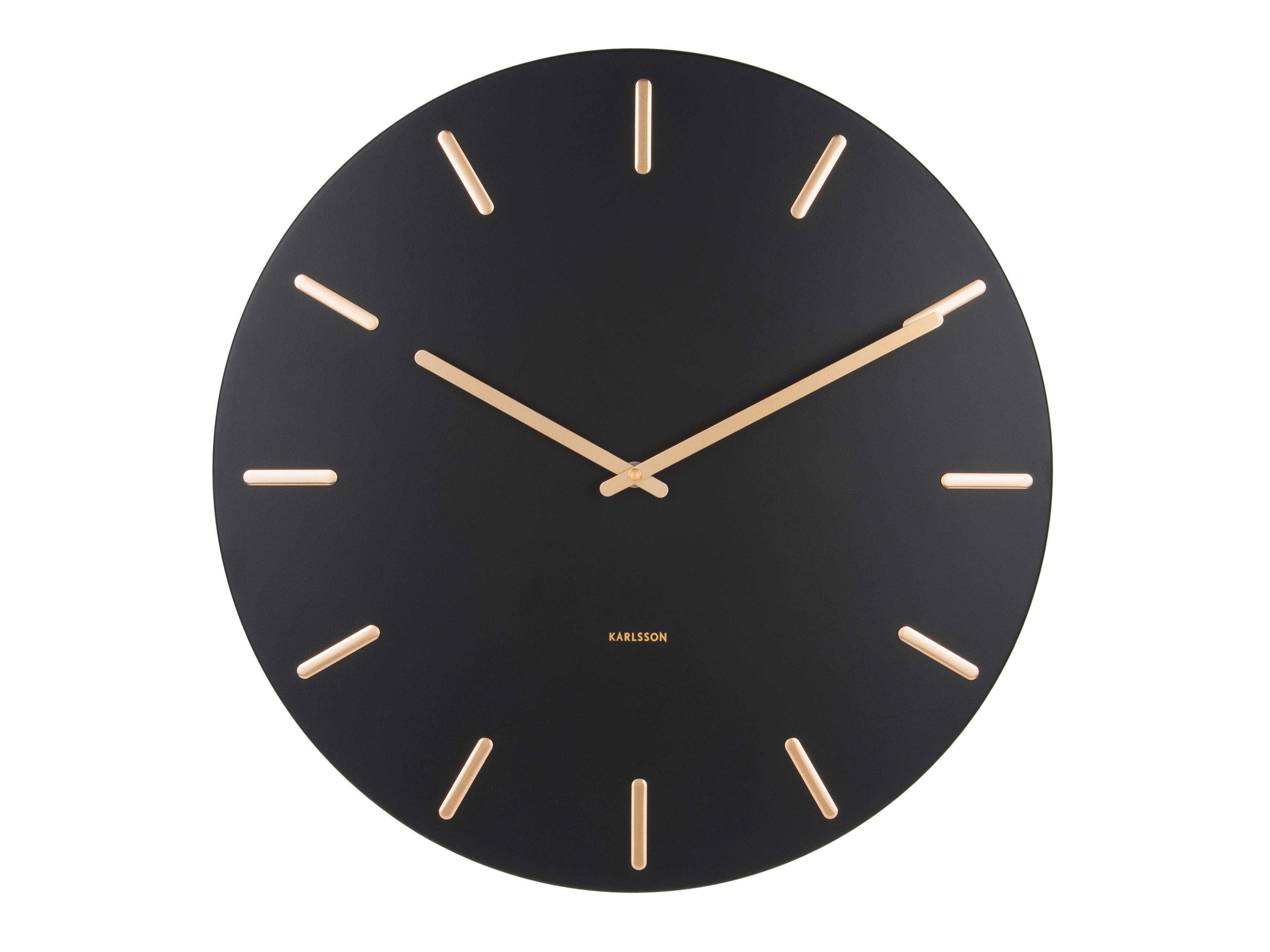 ZEGAR ŚCIENNY KA5716BK - czarny, Basics, metal (45/45/3,5cm) - Karlsson