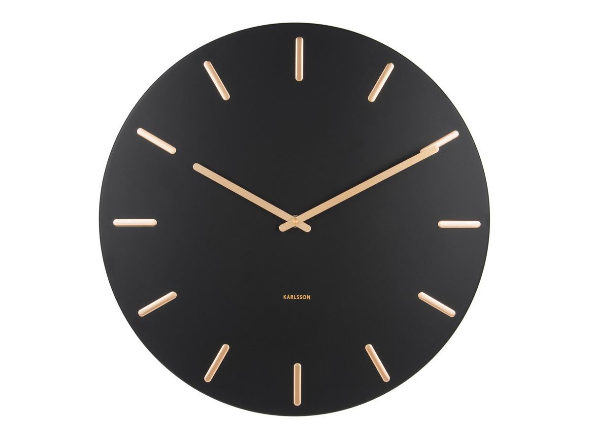 ZEGAR ŚCIENNY KA5716BK - czarny, Basics, metal (45/45/3,5cm) - Karlsson