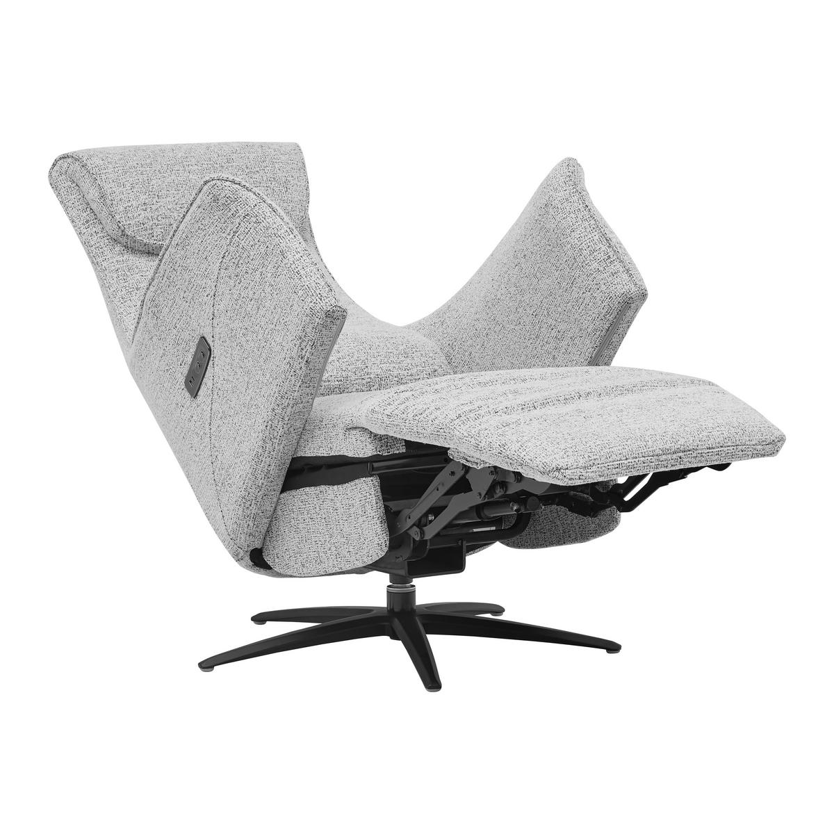 Relaxsessel Maximus Grau - Schwarz/Grau, MODERN, Holz/Textil (75/110/86cm) - Premium Living