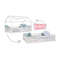 Kinder-/Jugendbett Duo Weiß ca. 100x200 cm Kiefer massiv - Naturfarben/Weiß, MODERN, Holz (100/200cm) - MID.YOU