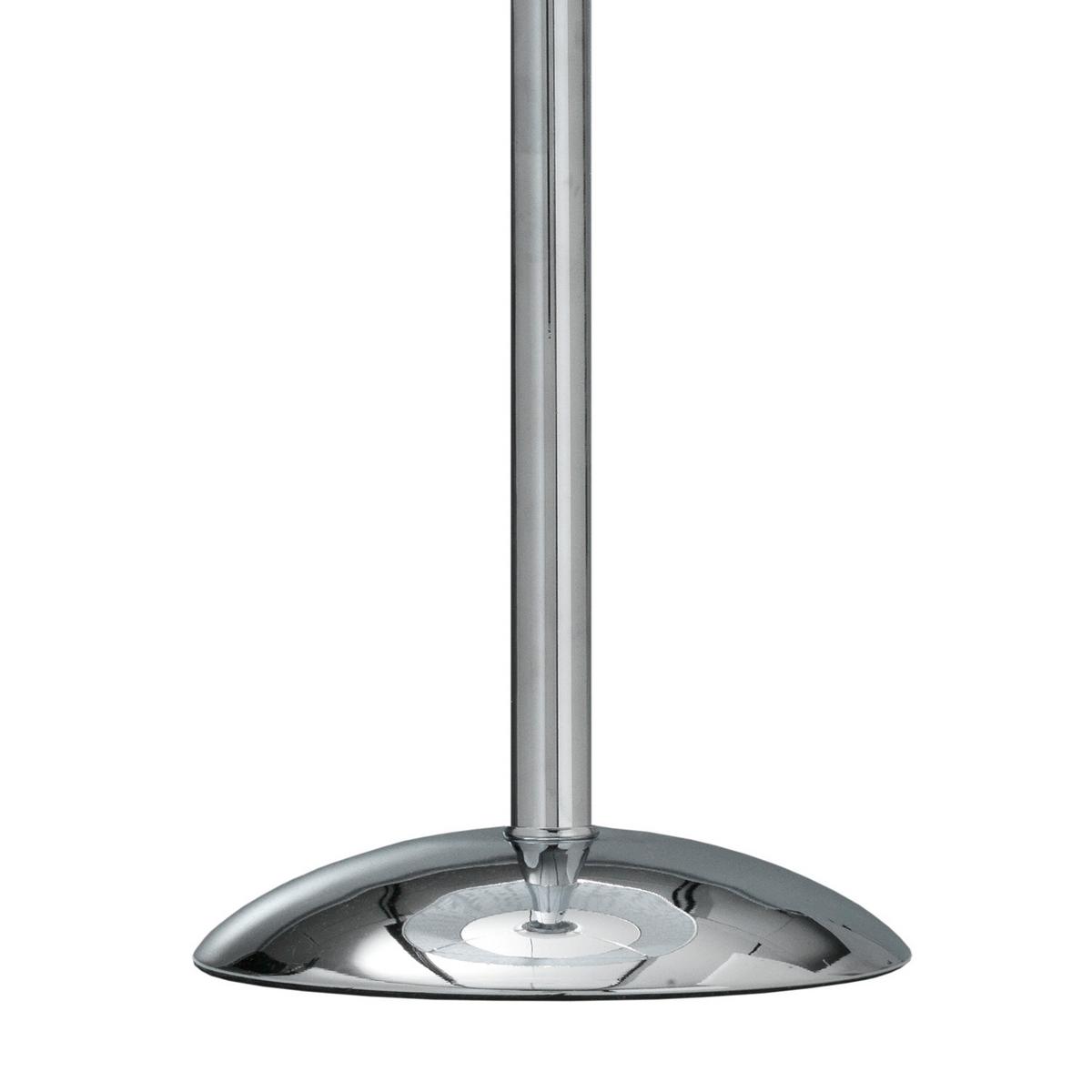 Tischleuchte Richard Nero Schwarz/Chrom max. 22 Watt - Chromfarben/Schwarz, KONVENTIONELL, Textil/Metall (20/54cm)