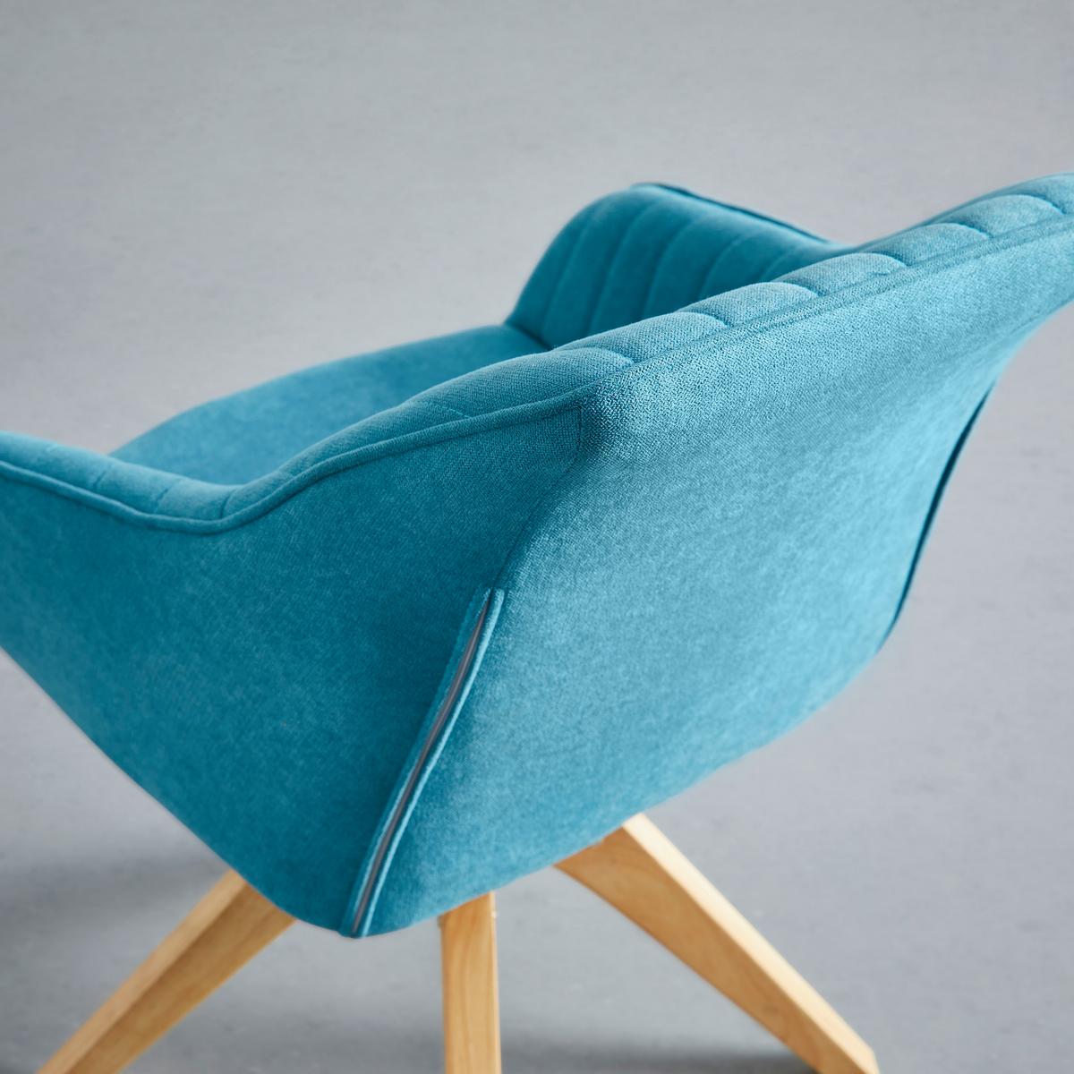 Karosszék Leonie - olajkék/tölgyfa, Modern, textil/fa (60/84/61cm) - Bessagi Home