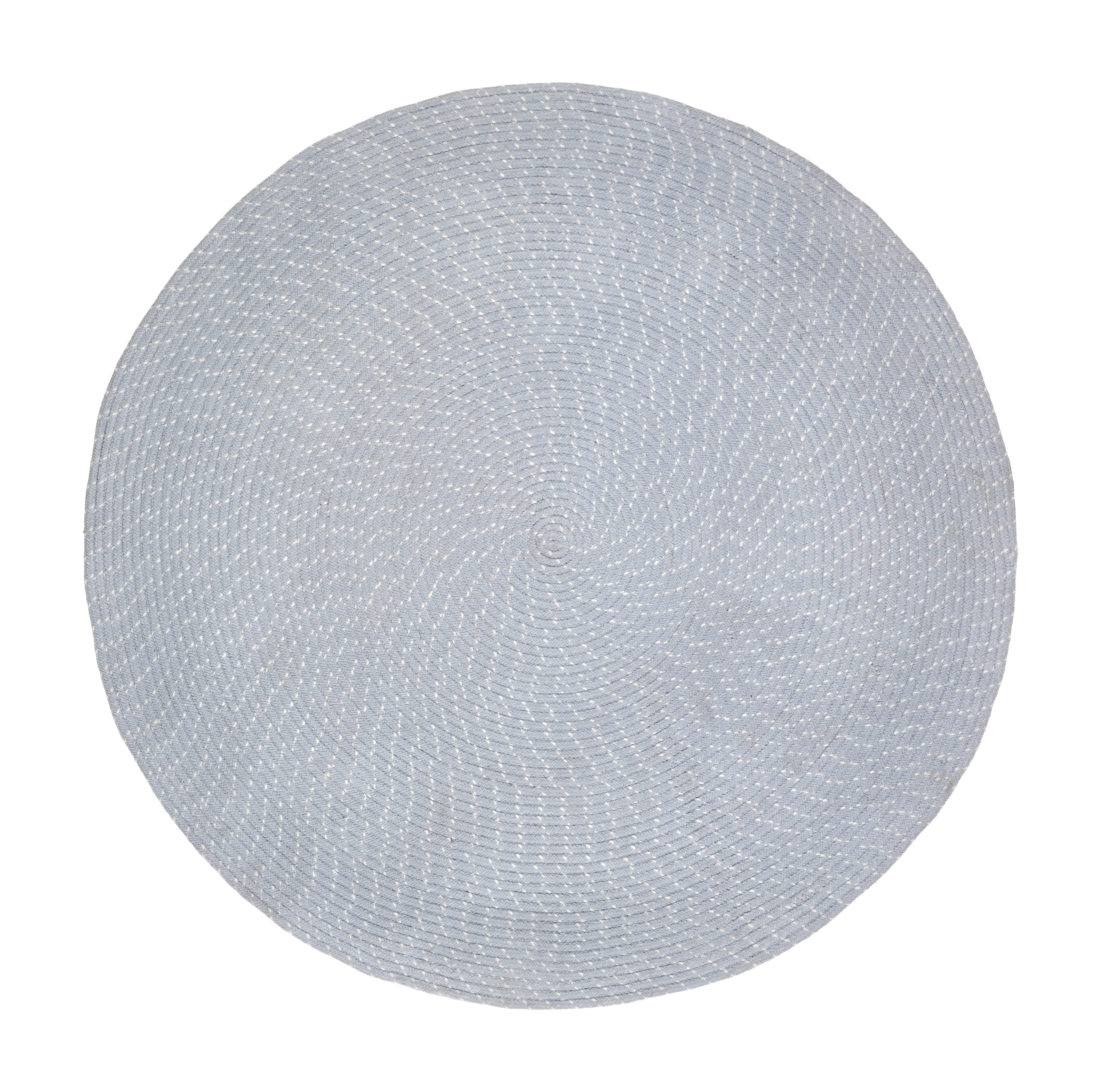 Handwebteppich Manila 1 in Grau Ø ca. 100cm - Grau, Basics, Textil (100cm) - Modern Living