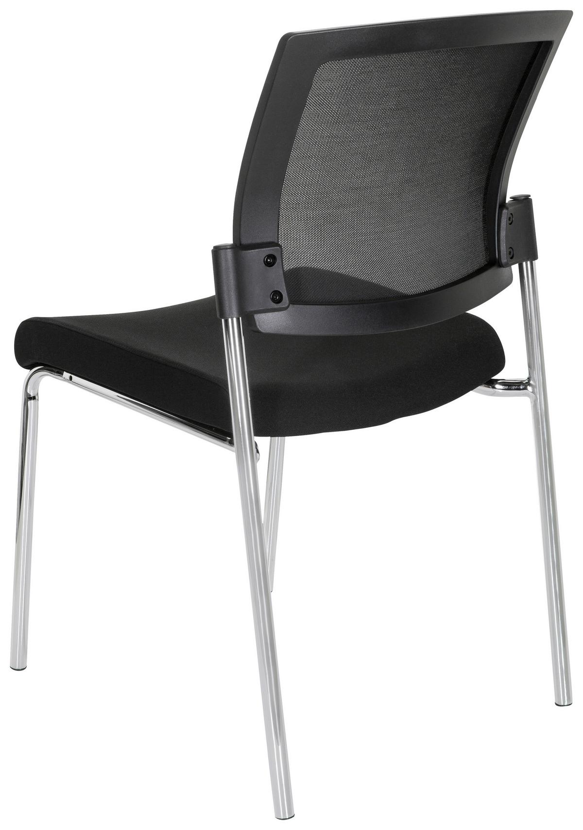 Konferenčni Stol K9 V, Črna - barve kroma/črna, Moderno, kovina/tekstil (48/90/58cm) - MID.YOU