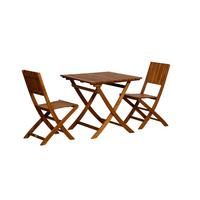 Balkonmöbel Set Falun Echtholz Akazie - Akaziefarben, KONVENTIONELL, Holz - Siena Garden