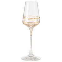 Schnapsglas Elegance ca. 65ml - Klar/Goldfarben, MODERN, Glas (0,065l) - Bohemia
