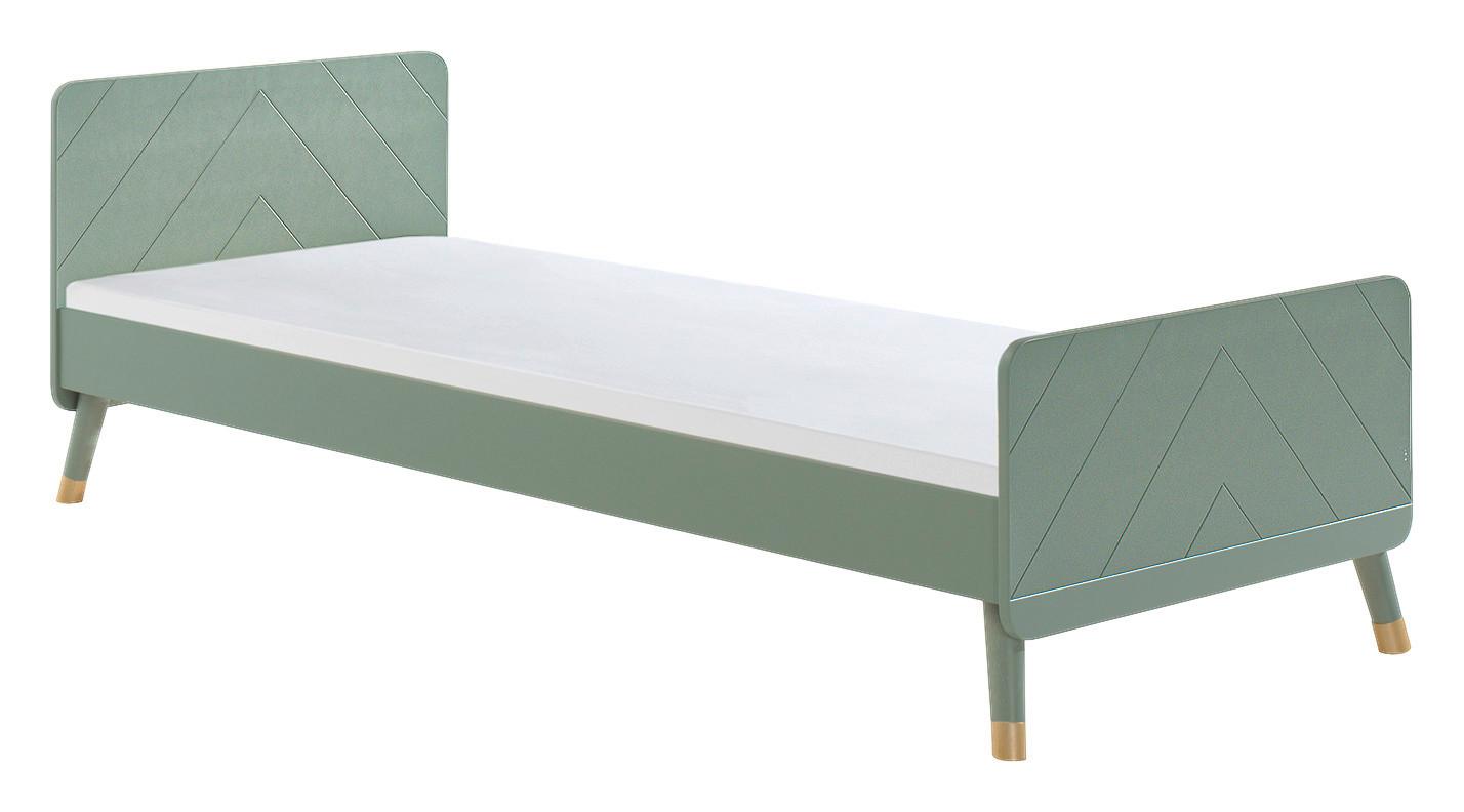 Bett mit Lattenrost 90x200 cm Billy Olivgrün - Olivgrün, KONVENTIONELL, Holzwerkstoff (90/200cm) - MID.YOU