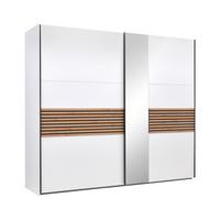 SZAFA PRZESUWNA/PODWIESZ.DRZWI LEO -EXKLUSIV- - czarny/biały, Konventionell, materiał drewnopochodny/metal (250/216/65cm) - Premium Living