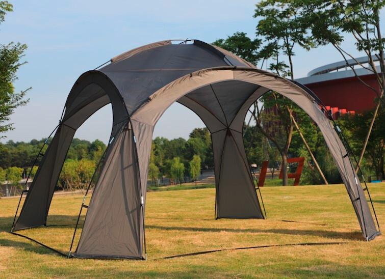 Pavillon Ticino ca. 350x230x350 cm Schwarz - MODERN (350/230/350cm) - Gardenson