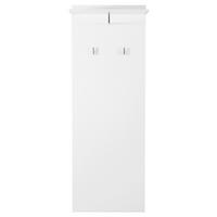 Wandpaneel Jakob ca.48x140x28cm Weiß - Silberfarben/Weiß, LIFESTYLE, Holzwerkstoff (48/140/28cm) - MID.YOU