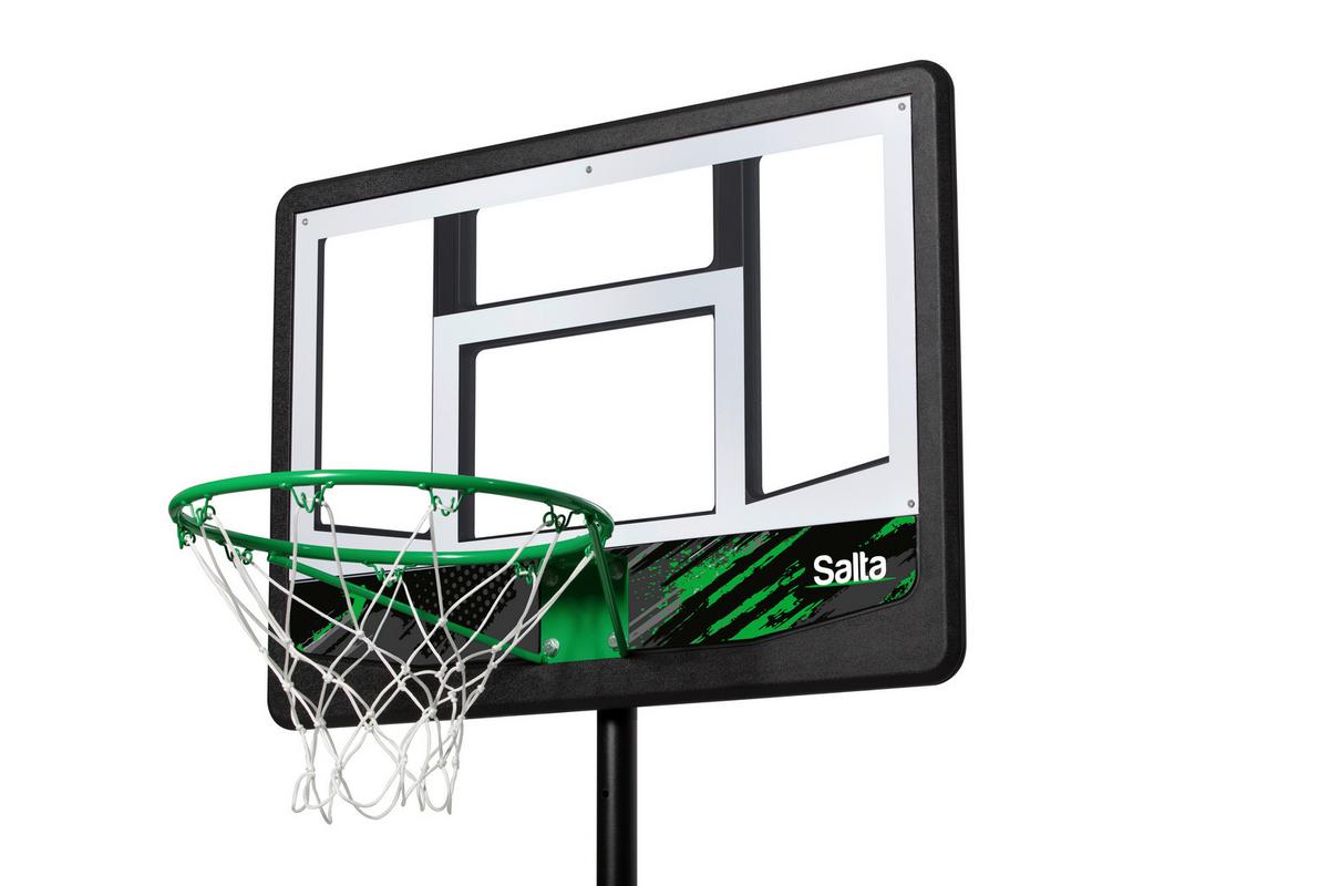 BASKETBALLSTÄNDER SALTA DRIBBLE - Schwarz/Grün, KONVENTIONELL, Metall (83/204-254/130cm) - Salta