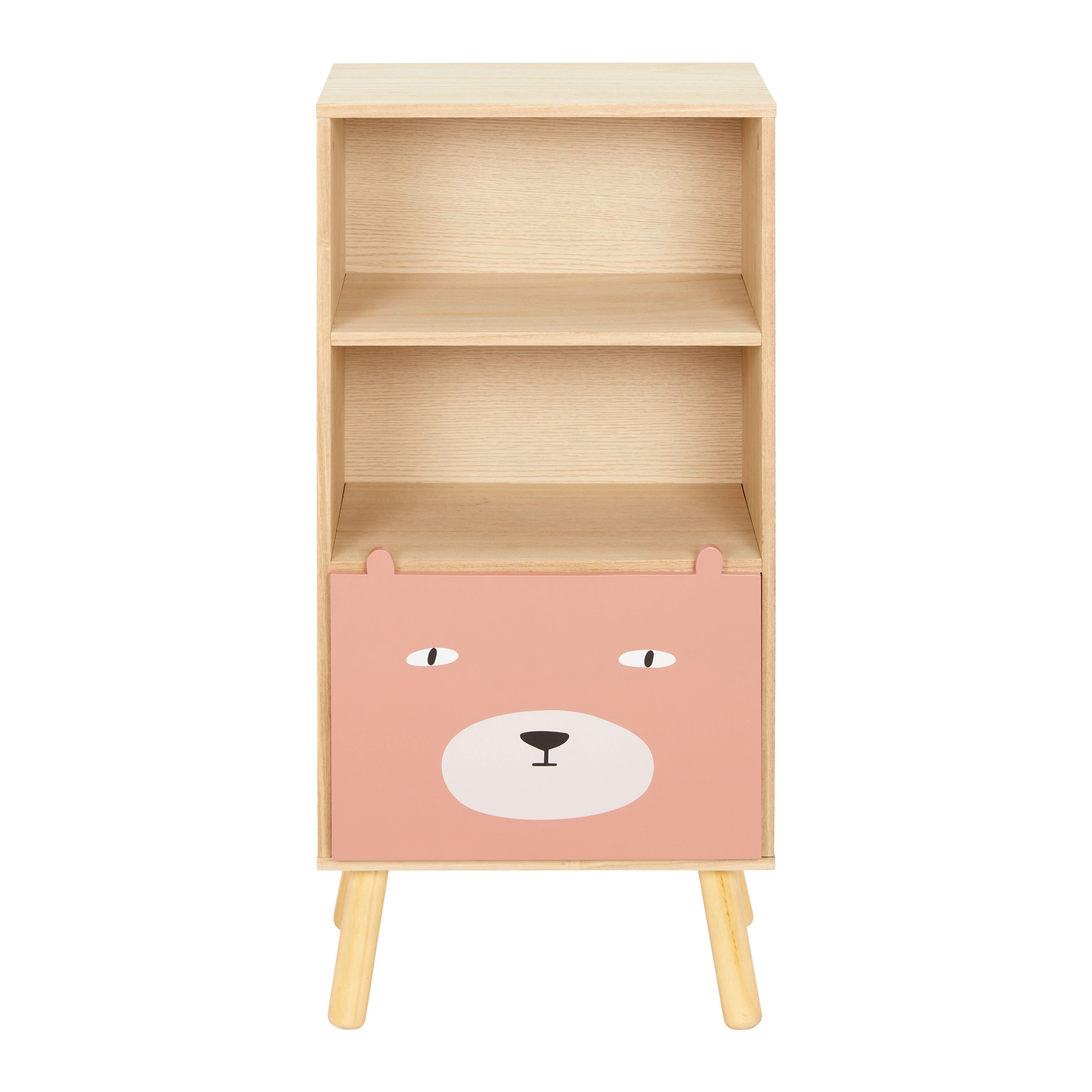 Kinderkommode Lanny Rosa Echtholz/MDF - Pink/Naturfarben, MODERN, Holz (40/86/31cm) - Bessagi Kids