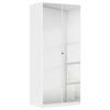 DULAP REFLECT - argintiu/alb, Modern, material pe bază de lemn (91/210/54cm)
