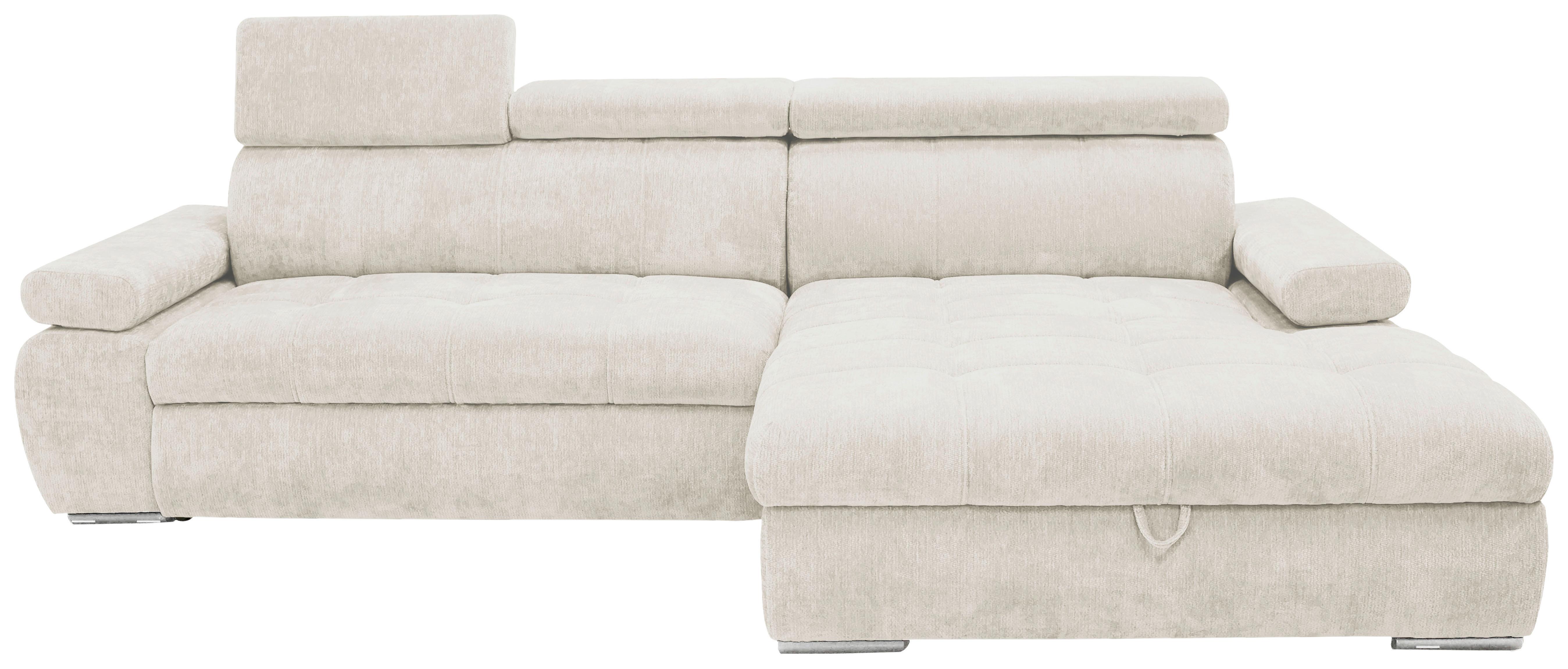 Kutna Garnitura Vegas - srebrne boje/bež, Design, drvo/tekstil (294/173cm) - Modern Living