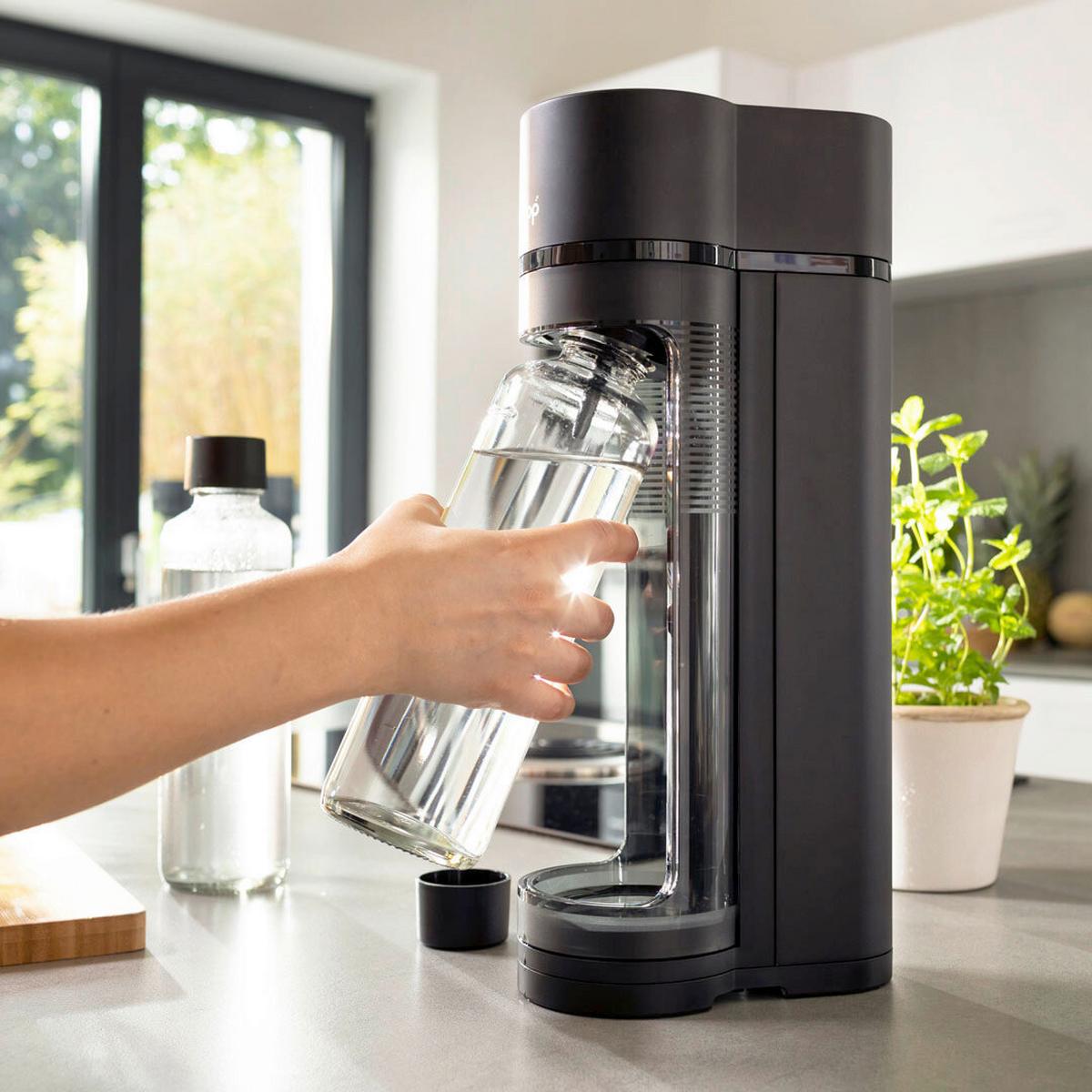 SATURATOR 10031188 LOGAN BLACK - czarny wysoki połysk, Basics, tworzywo sztuczne/szkło (11.2/42.6/18.8cm) - Sodapop