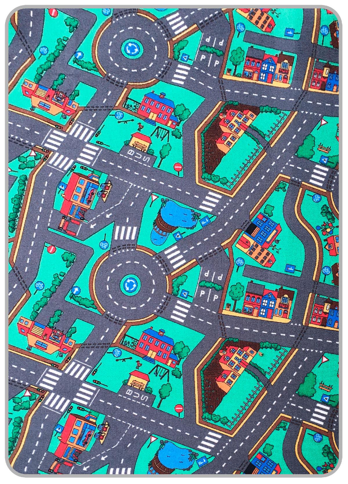 Spielteppich Ralley in Bunt ca. 100x175cm - Multicolor, Textil (100/175cm) - Modern Living
