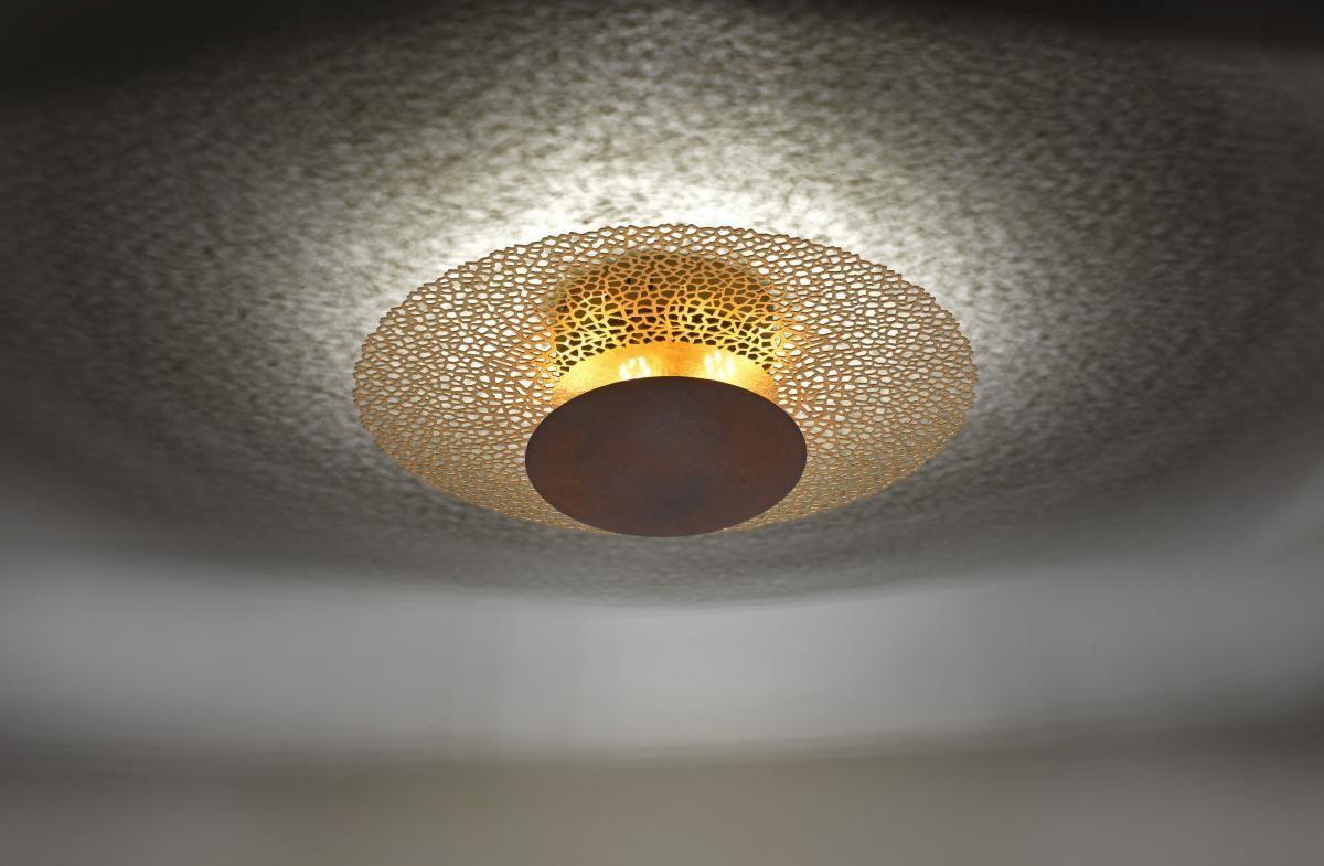 LED-Deckenleuchte Nevis Rostfarben max. 17,6 Watt - Rostfarben, Design, Metall (45/45/16cm) - Paul Neuhaus