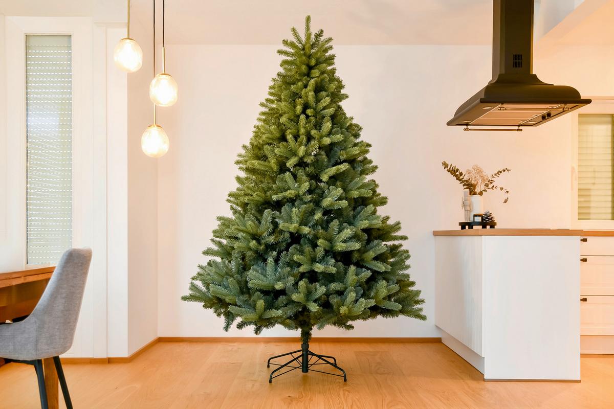Weihnachtsbaum Evergreen Vermont Waldgrün H: ca. 240cm - Waldgrün, Basics, Kunststoff/Metall (160/240cm)