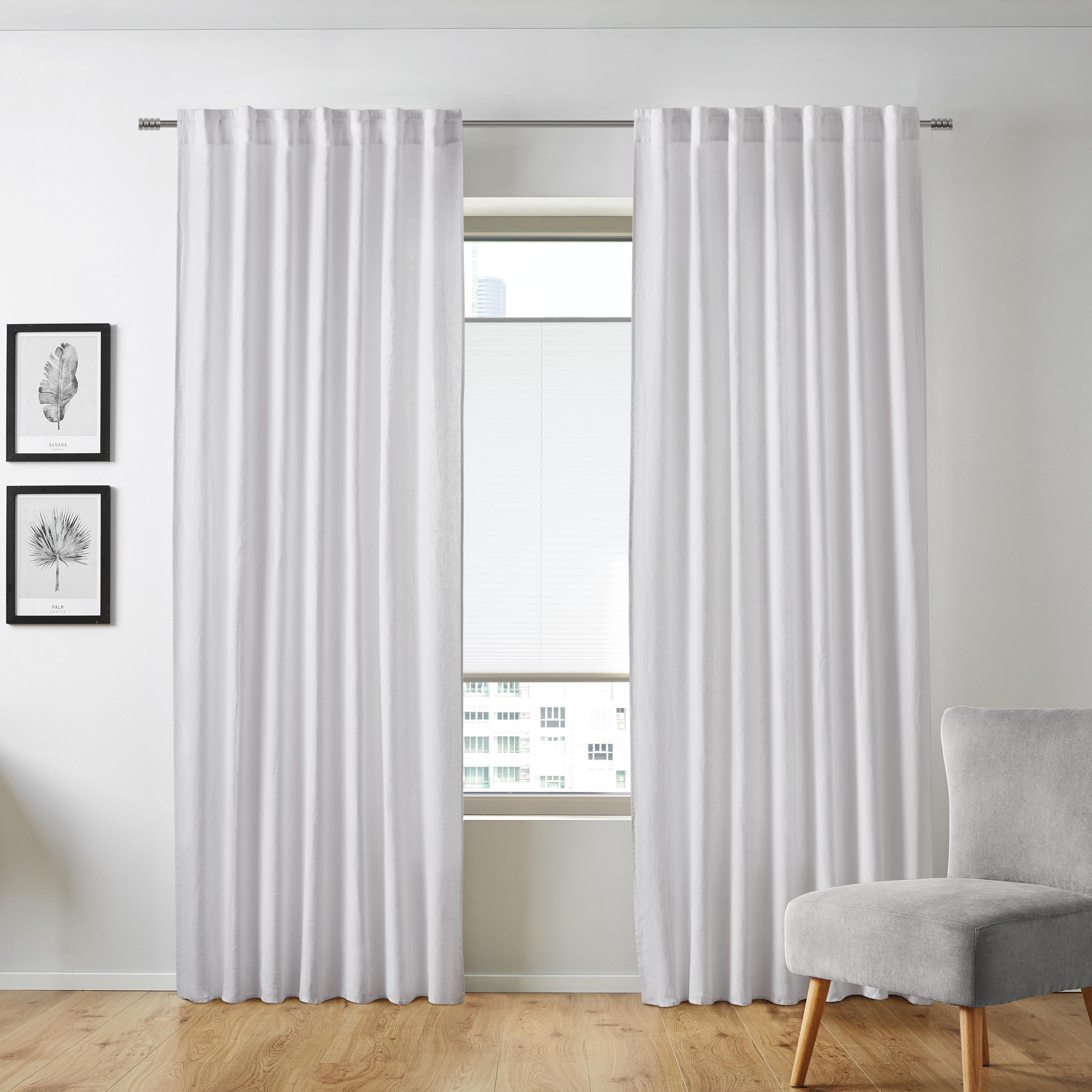 Vorhang in Weiß ca. 140x245 cm 'Nikita' - Weiß, Textil (140/245cm) - Bessagi Home