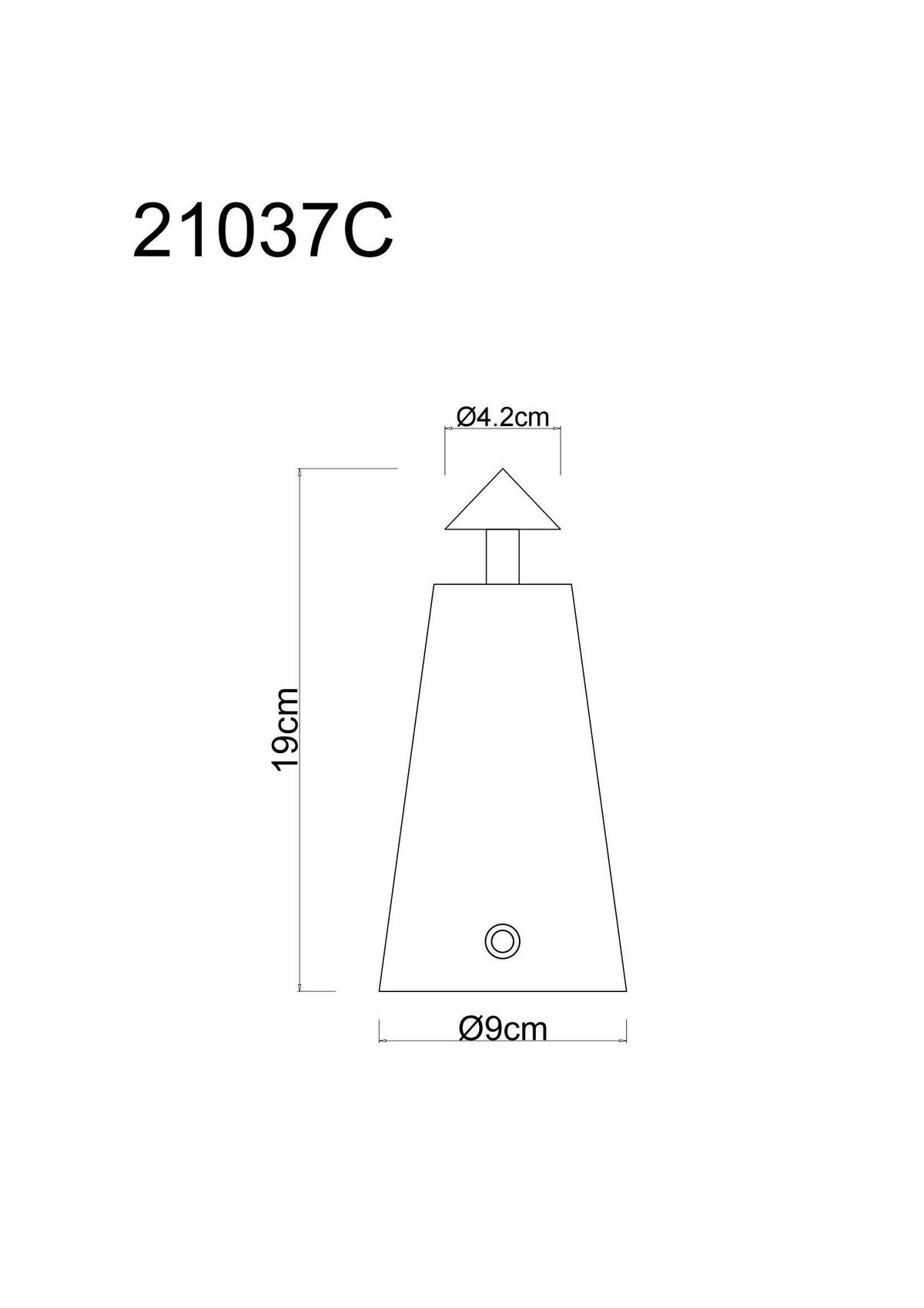 AKKU-TISCHLEUCHTE 21037C LIVA - Weiss/Schwarz, Design, Kunststoff/Stein (9/19cm) - Globo