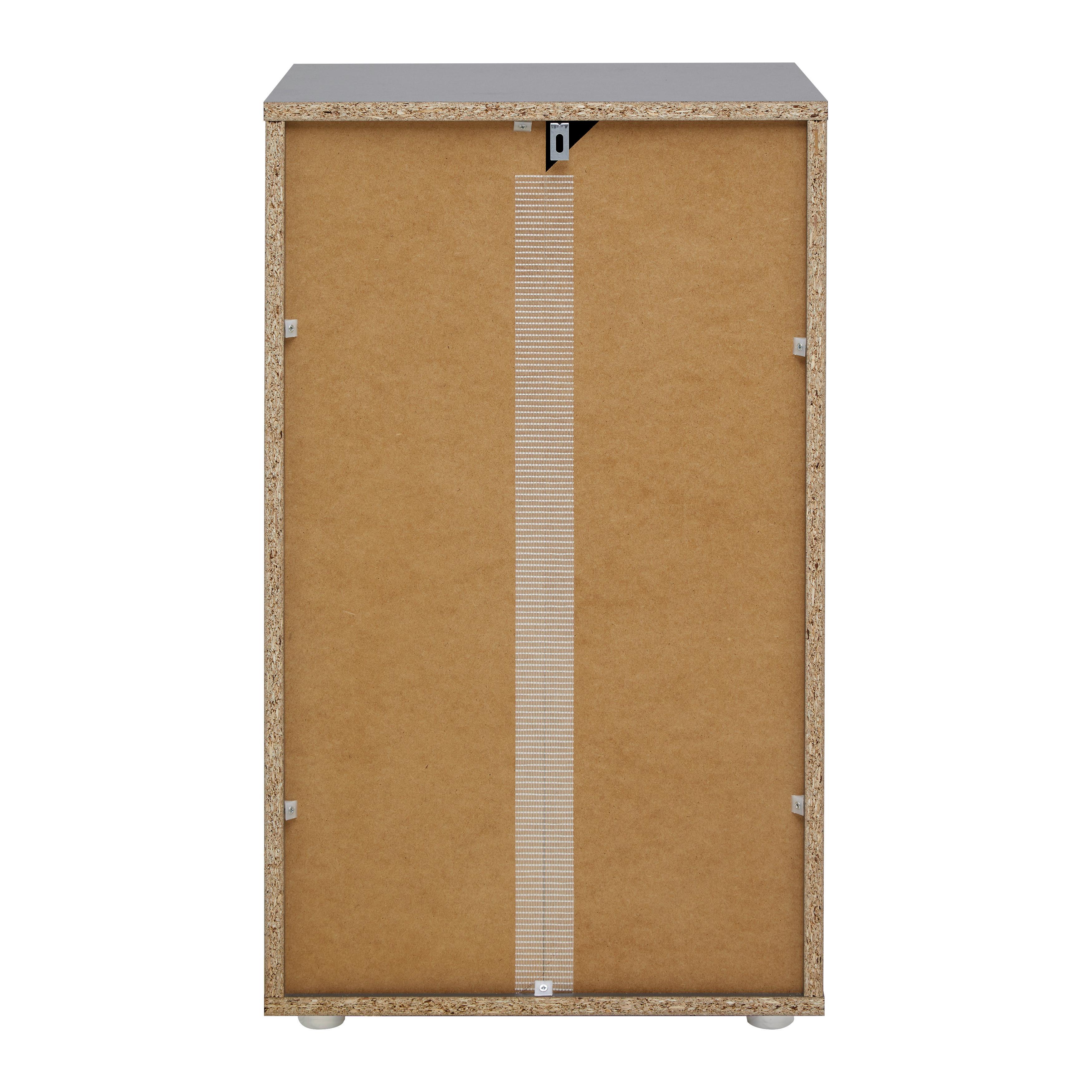 SÄNGBORD CUATRO - silver/antracit, Klassisk, trämaterial/plast (46/79/42cm) - Modern Living