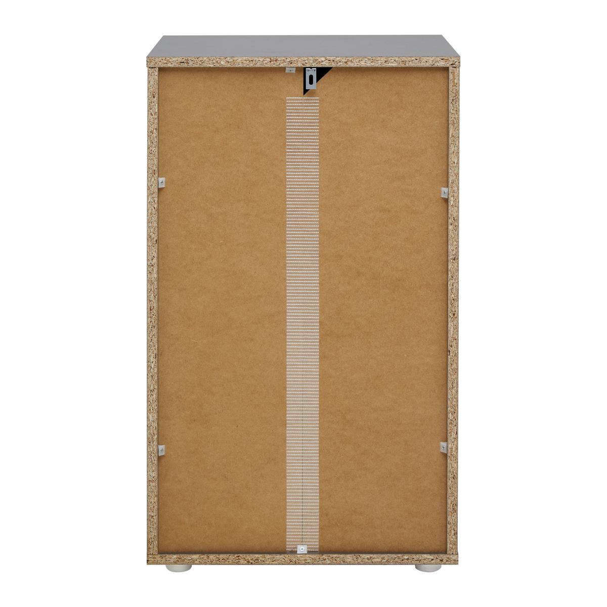 Noptiera Cuatro - antracit, Konventionell, material pe bază de lemn (46/79/42cm) - Modern Living