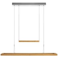 LAMPA WISZĄCA LED 14280UD  AMALIA - kolor dębowy/kolor srebrny, Natur, metal/drewno (122/19,5/95-160cm)