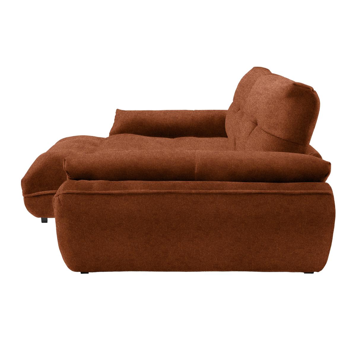 Wohnlandschaft Vivo Terracotta - Terracotta/Schwarz, MODERN, Kunststoff/Textil (179/63/317cm) - Premium Living
