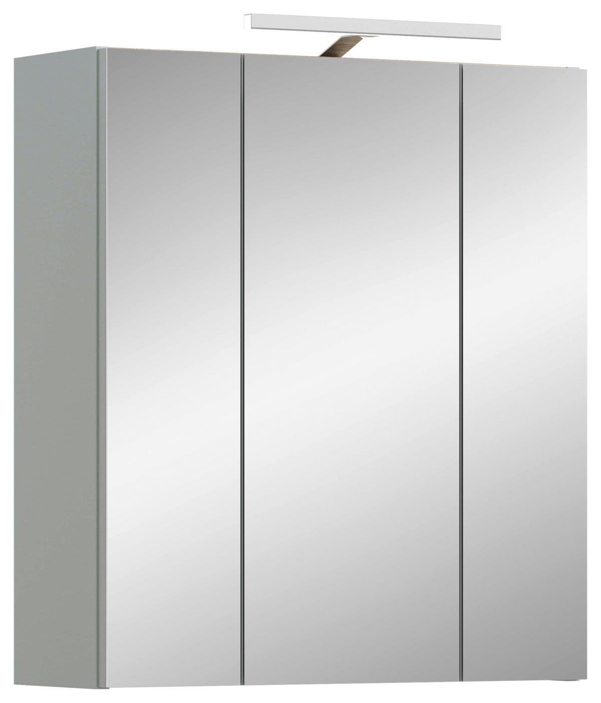 Spiegelschrank Star mit LED ca. 60x68x19 cm Eiche - Eiche San Remo, MODERN, Glas/Holzwerkstoff (60/68/19cm) - MID.YOU