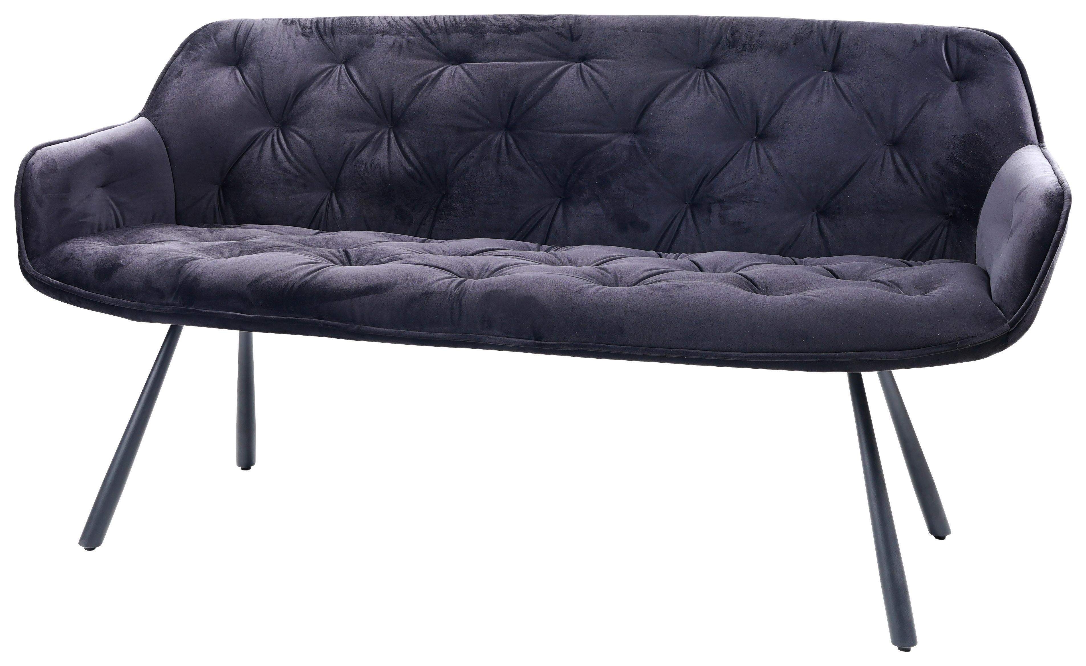 SITTBÄNK EILEEN - svart, Modern, metall/textil (171/88/65cm) - Mömax
