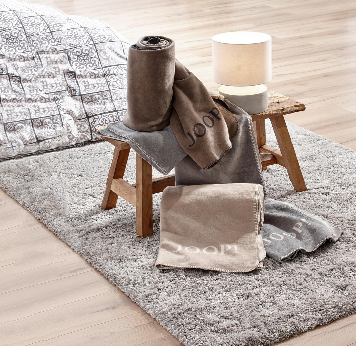 KOC DOMOWY JOOP! UNI- DOUBLEFACE - antracytowy/taupe, Basics, tkanina (150/200cm) - Joop!