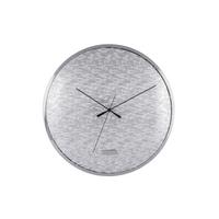 ZEGAR ŚCIENNY KA6005SI - kolor srebrny, Konventionell, metal (40/40/4.5cm) - Karlsson