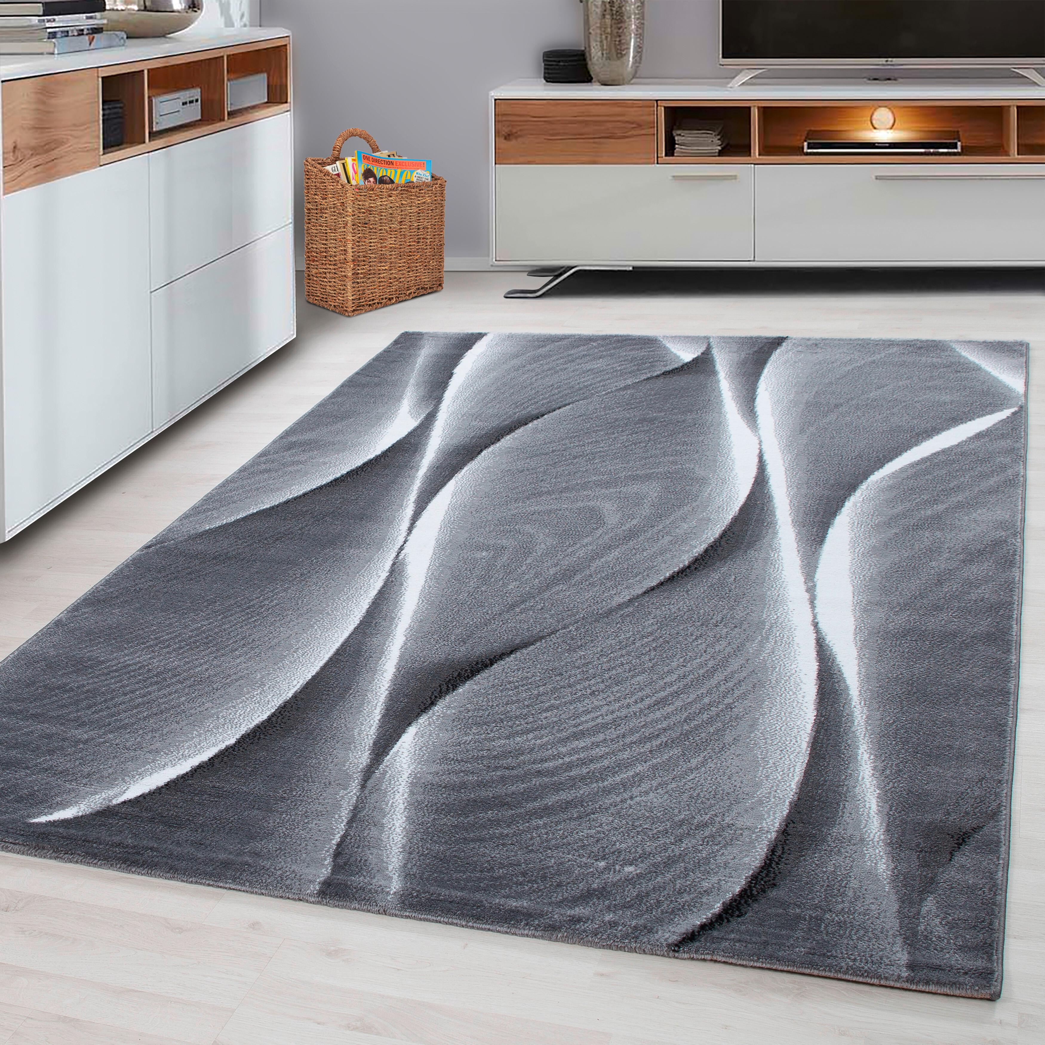 Flachwebeteppich Parma Schwarz ca. 140x200cm - Schwarz, Design, Textil (140/200cm) - Novel