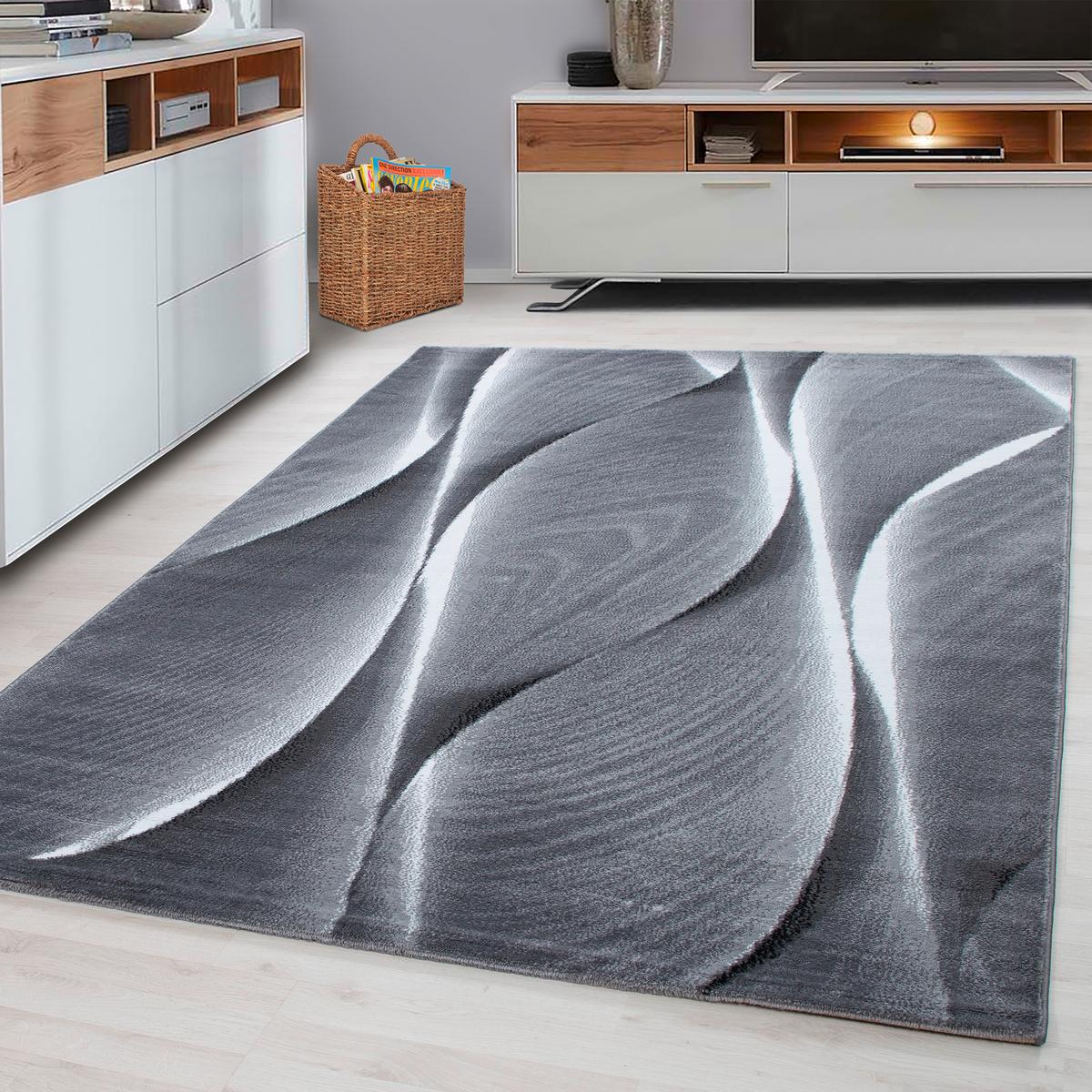 Flachwebeteppich Parma Schwarz ca. 140x200cm - Schwarz, Design, Textil (140/200cm) - Novel
