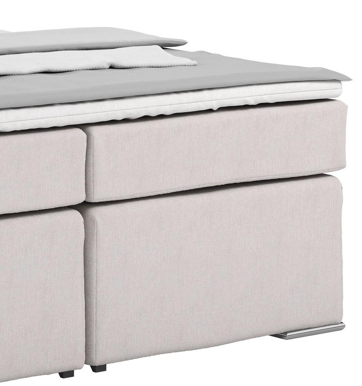 Boxspring Krevet Nero - boje pijeska/boje kroma, Konvencionalno, tekstil/metal (160/200cm) - Best Price