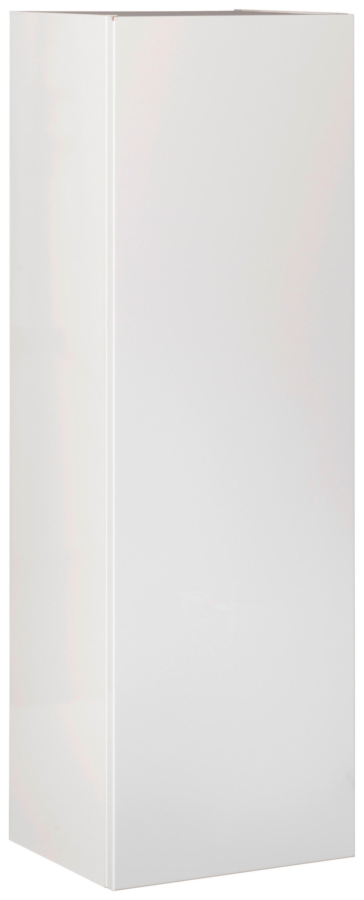 Hängender Midischrank "New Yor k" Weiß B: 33 cm - Weiß Hochglanz/Weiß, MODERN, Glas/Holzwerkstoff (33/102/28,5cm) - MID.YOU