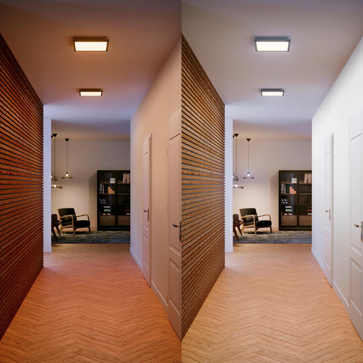 LAMPA SUFITOWA LED 32905800 AURELLE HUE SQ S - czarny, Basics, metal (30/30/4,8cm) - Philips HUE