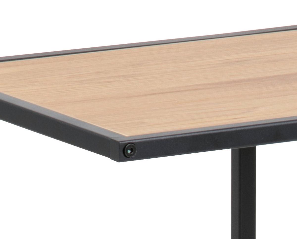 STOLIK BOCZNY SEAFORD - kolor dębowy/czarny, Trend, materiał drewnopochodny/metal (43/35/63cm) - Xora