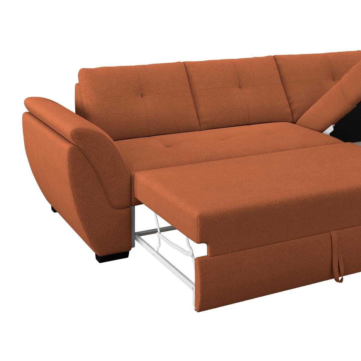 Kutna Garnitura Berisso - crna/terakota, Konvencionalno, tekstil (278/187cm) - Ondega