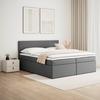 Boxbett Lucy ca. 180x200 cm Grau mit Topper - Anthrazit/Grau, MODERN, Holz/Holzwerkstoff (180/200cm) - Bessagi Home