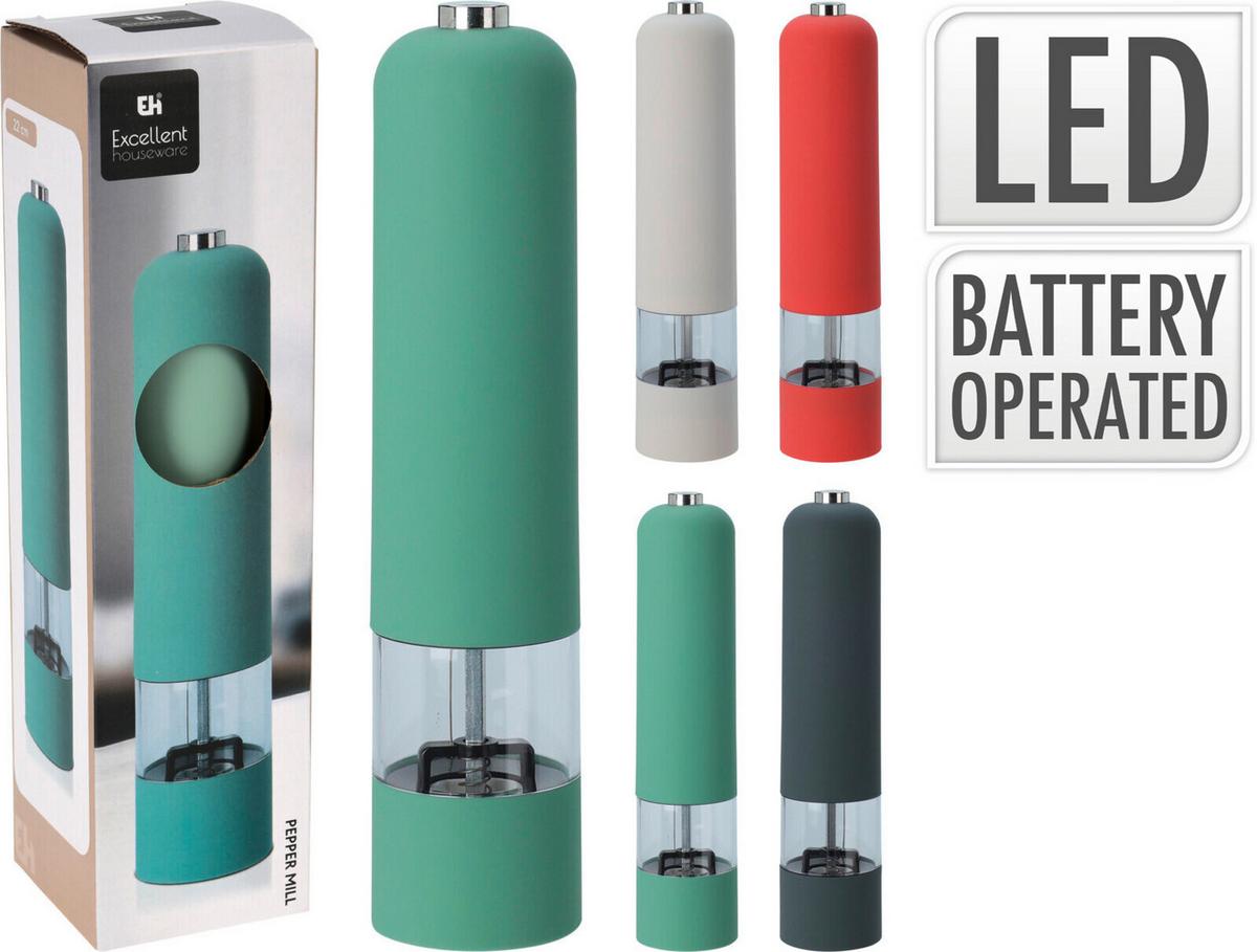 Elektromos Borsőrlő Miller - sötétzöld/krém, Modern, műanyag (5,5/22,5cm)