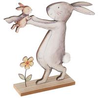 Dekohase Milmy I Creme/Grau - Creme/Grau, Konventionell, Holzwerkstoff/Textil (20,5/5,5/28cm) - Mömax