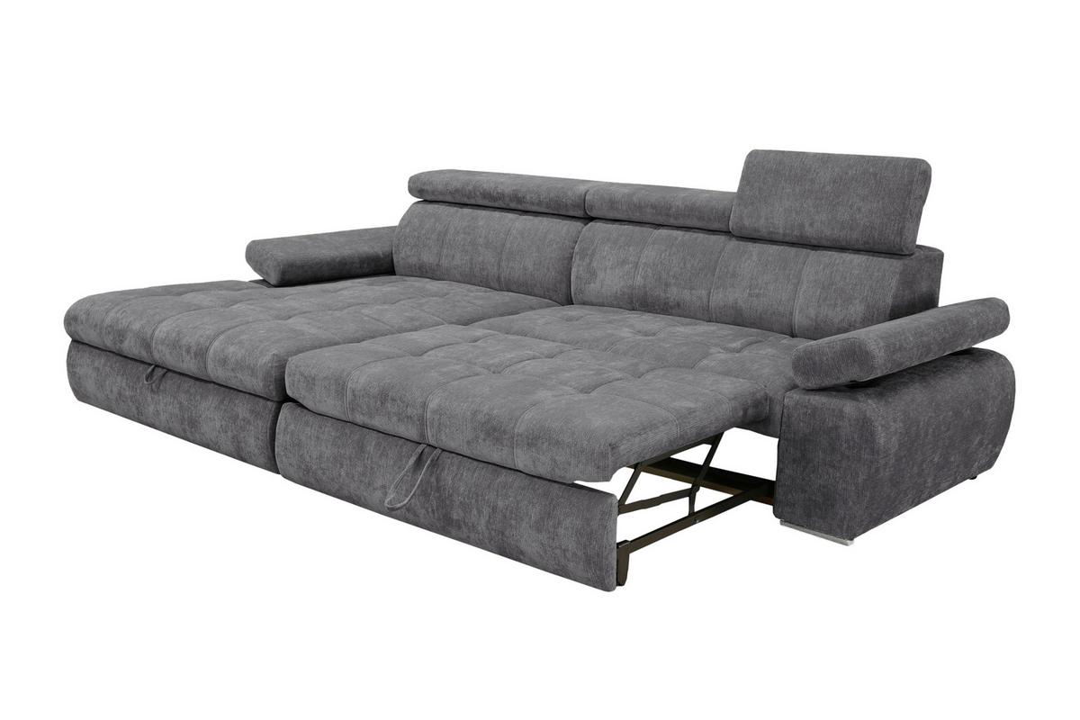 Colțar Vegas - gri închis, Design, lemn/textil (173/294cm) - Modern Living