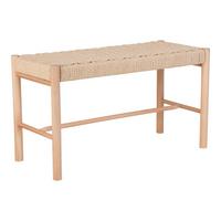 Garderobenbank Echtholz - Naturfarben, Design, Holz/Papier (80/45/35cm) - MID.YOU