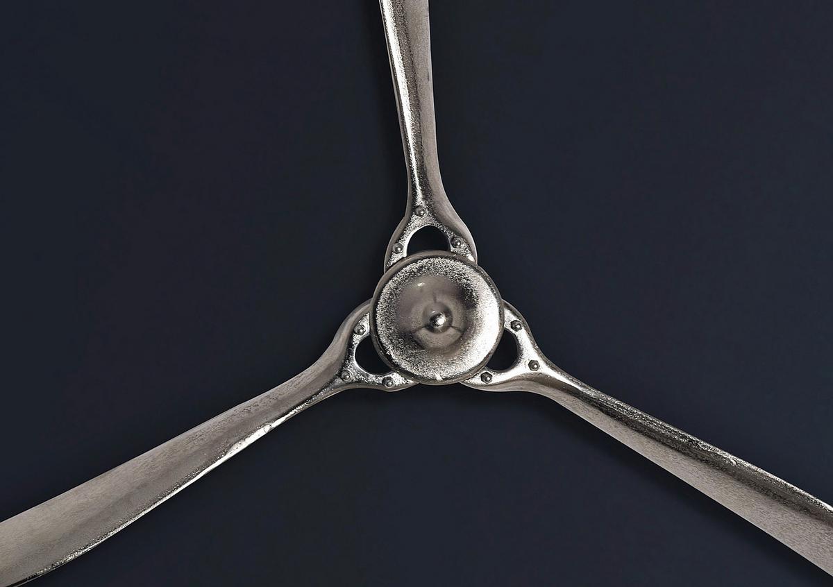 Stenska Dekoracija Propeller - srebrne barve, Konvencionalno, kovina (85/85/10cm) - Livetastic
